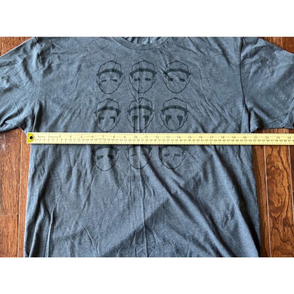Baseballism Mens XL Gray Graphic T-Shirt Eye Black Faces America's Brand Tee - Picture 3 of 5